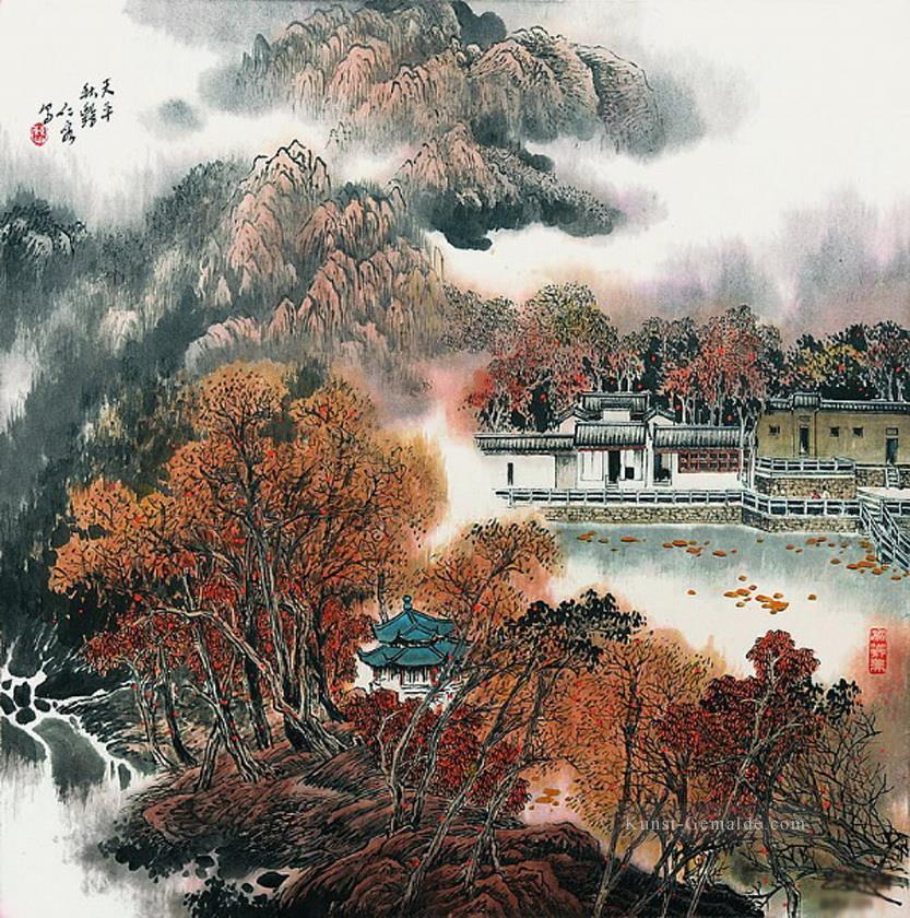 Cao Renrong Suzhou Park im Herbst Kunst Chinesische Ölgemälde